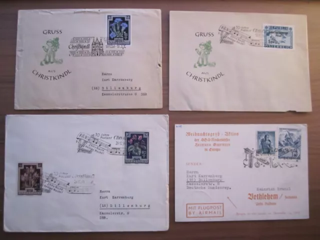 7 x Briefe / Belege - Österreich - Christkindl - 50er Jahre