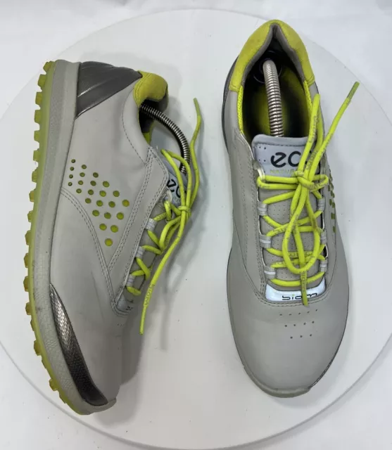 ECCO Biom Natural Motion Leather Spikeless Golf Shoes Gray Women’s Size 39 8 8.5