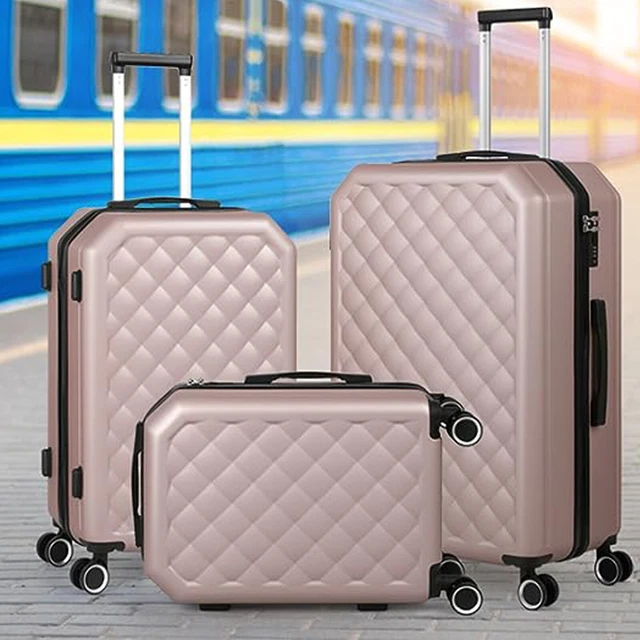 3 Piece Luggage Set ABS Hardshell Travel Suitcase Spinner Lightweight w/TSA Lock