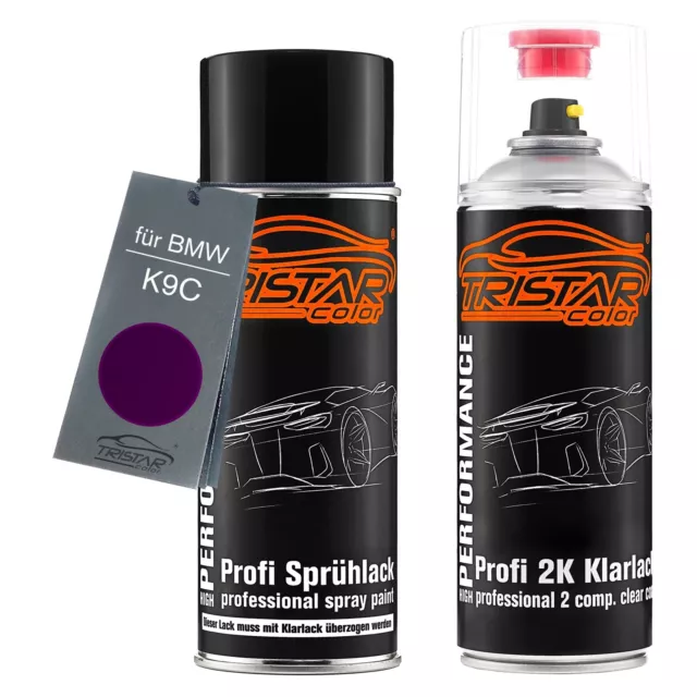 Autolack 2K Spraydosen Set für BMW K9C Twilight Purple Metallic