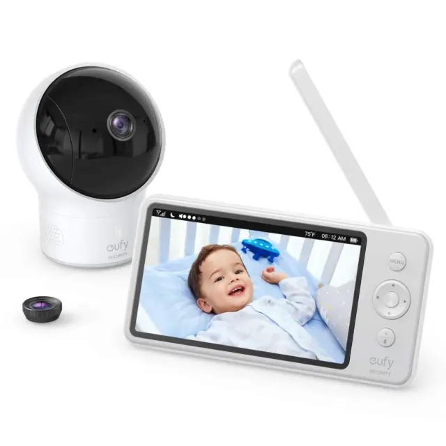 eufy Video Baby Monitor 720P Security Camera  5" Display Night Vision 110° Angle