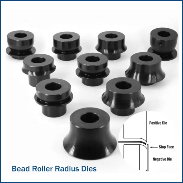 Globauto 10pcs/5set Bead Roller Radius Dies to Suit 22mm Shaft