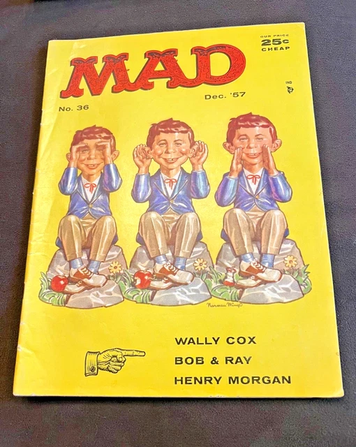 Issue No.36 Dec  1957 vintage comic Mad Magazine Birthday gift Halloween Mask