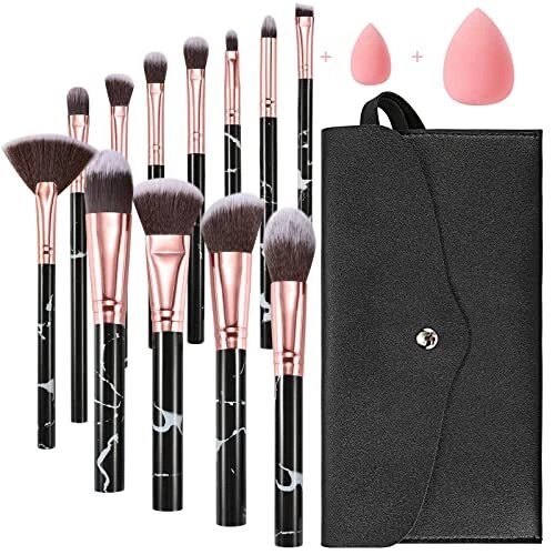 Pennelli Make Up Start Makers Professional 12Pcs Set di Pennelli per Trucco i...