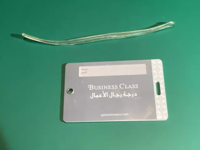 Qatar Airways - Business Class hinged Plastic luggage tag, New