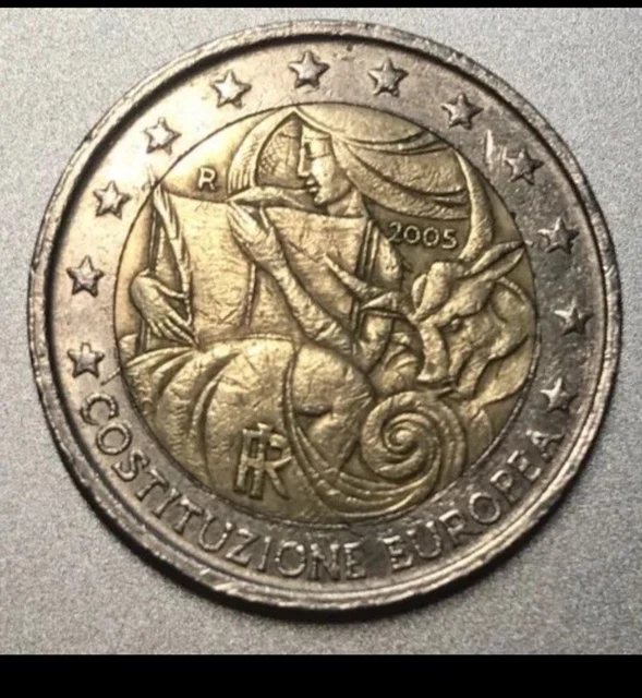 2 Euro Costituzione Europea 2005 Fehlprägung MONETA 2 EURO Commemorativa Costituzione Europea 2005 Rara Da