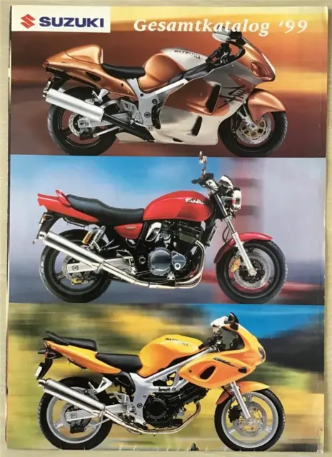 SUZUKI MOTORCYCLE Range Sales Brochure Poster For 1999 #995C1-00111-MOT 9/98