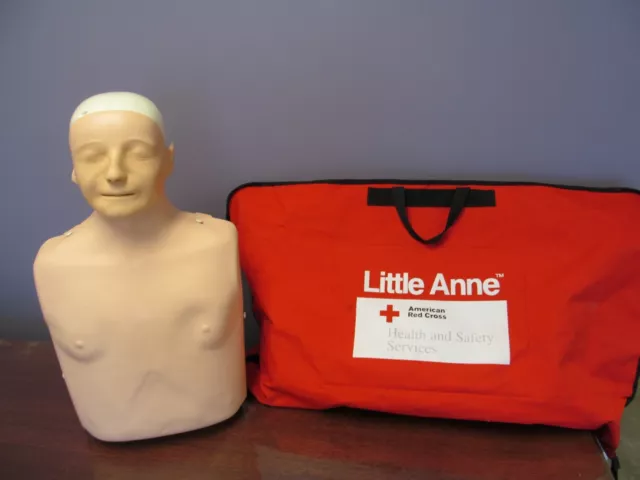 Red Cross Little Anne CPR Trainer Manikin Adult Torso First Aid Nursing EMS Unit