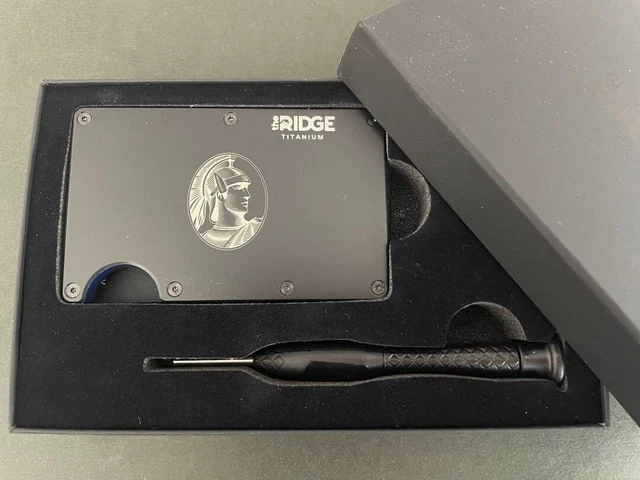 American Express AMEX Centurion The Ridge Wallet Blue Near Mint Black