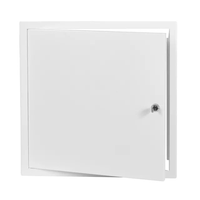 White Metal Access Panel 500mm x 500mm with Lock / Keys Inspection Door Flap