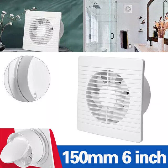 Ventilateur Extracteur d'Air avec Clapet Anti-Retour pour Salle de Bain Blanc