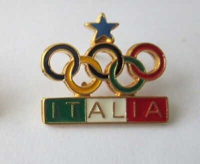1988 CALGARY WINTER OLYMPICS ITALIA ITALY NOC PIN BADGE ORIGINAL BERTONI POUCH 