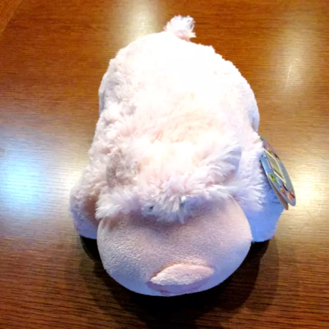 NEW My Pillow Pet Plush Pee Wees Wiggly Pig Pink Roll Up Pillow Stuffed Animal