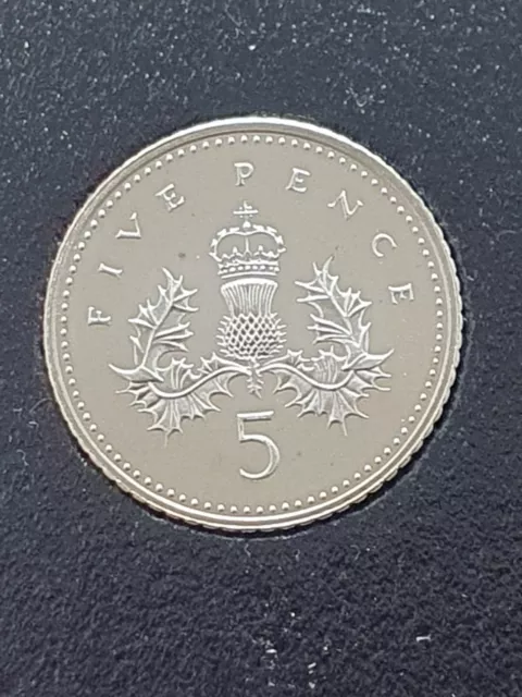 1999 PROOF 5p Crowned Thistle Five Pence Coin BUNC