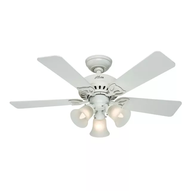 Ventilateur de plafond avec Lumière Beacon Hill Blanc 107 cm Hunter Ventilateur