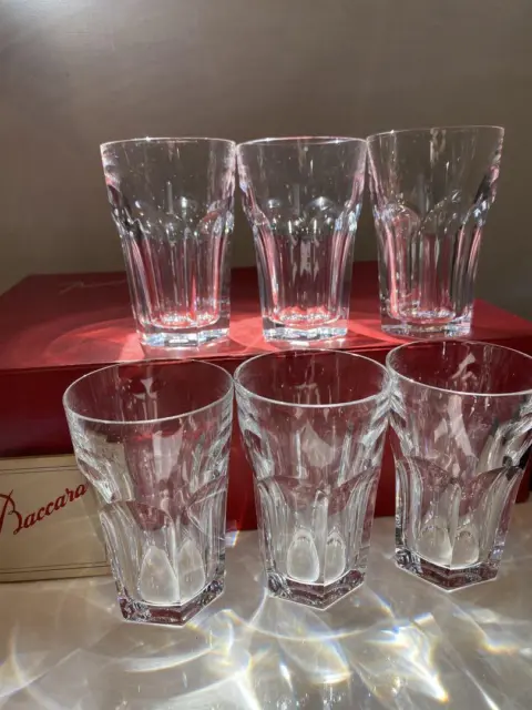 6 Old Baccarat Glasses