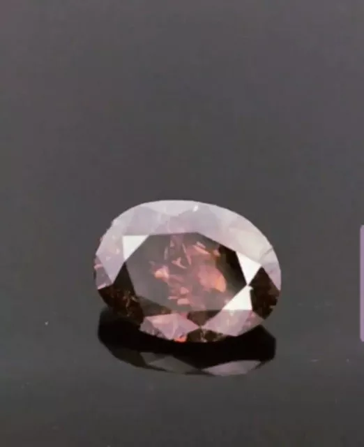 1.36ct AUSTRALIAN FANCY DEEP DARK Orangy PINK DIAMOND SI1 Extremely Rare Color