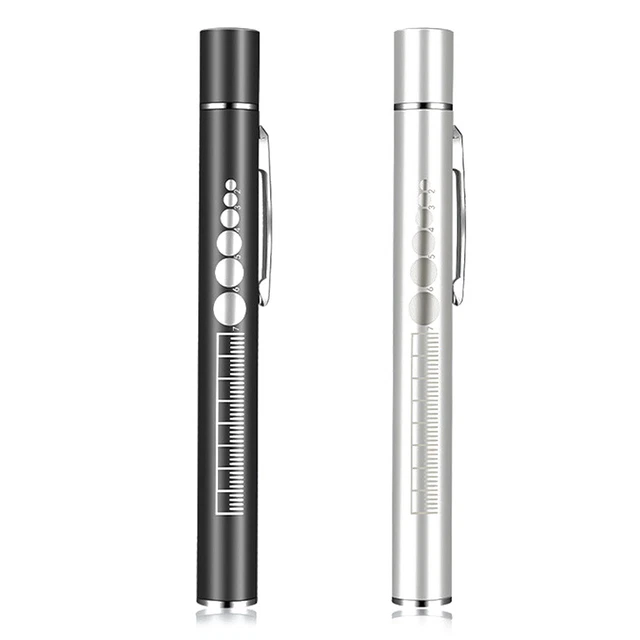2PCS Dual Beam LED Penlight Medical Throat Otoscope USB Rechargeable Flashlight