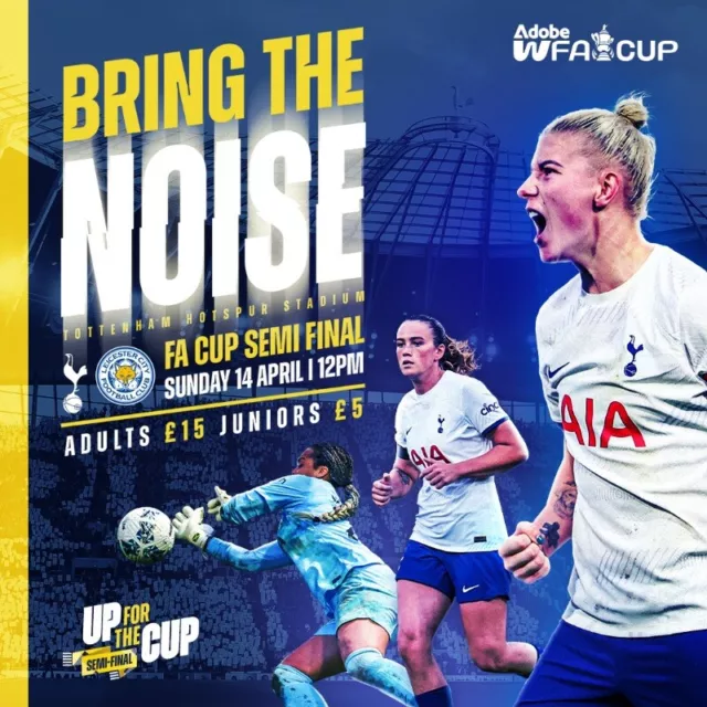 Tottenham Women V Leicester City Fa Cup Semi Final 14/4/2024 Programme Pre Order