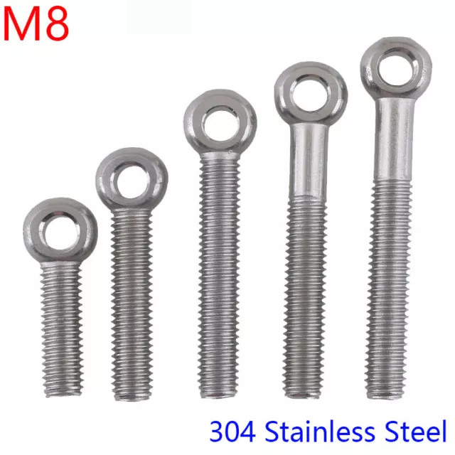 M8 304 Stainless Steel Machinery Shoulder Lifting Eye Bolt O ring head Axle bolt