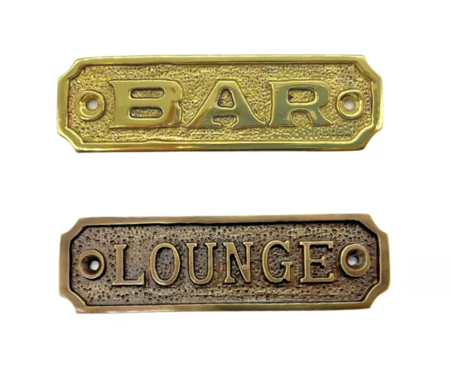 Bar, Door signs/plagues, Bar, Launge, brass plate, solid and elegant signs