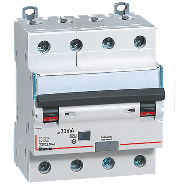 BTicino GN8843A32 Interrupteur Magnétothermique Différentiel BTDIN60 4P Type '32