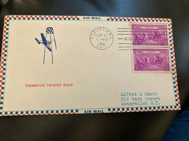 OPC 1938 Cleveland OH Thompson Trophy Race Cachet National Air Races