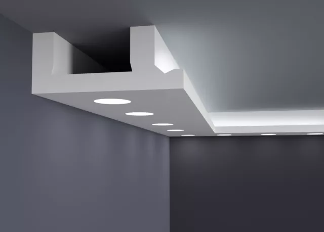 (20 metros) - Listones de techo, listones de estuco LED, LED listones decorativos listones de estuco