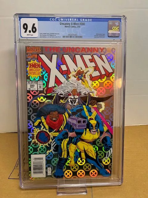 Uncanny X-men #300 CGC 9.6 NEWSSTAND Variant, White Pages, Holo-grfx Foil Cover