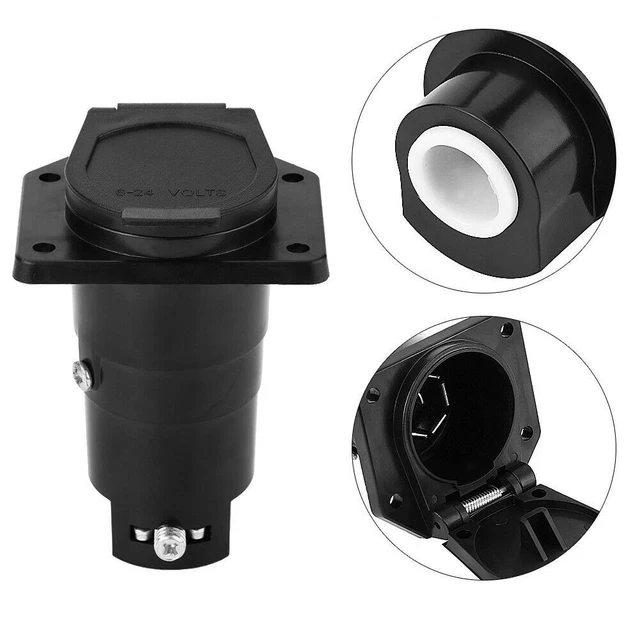 Déflecteur Air Réglable 75mm Buses Climatisation Voiture 75mm - Lot De 2 - Noir - Pour Camping-car, Bus, Van - Réglables 360° Climatisation Pour Bus