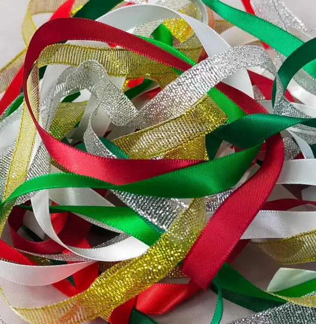 10 x 1M Pack Christmas Ribbon Bundle Gift Wrap Wreaths Crafts BUY 2 GET 1 FREE