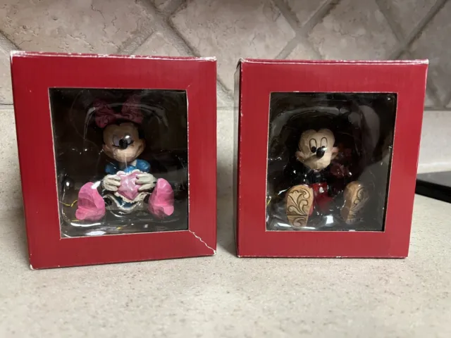 Enesco Disney Traditions Minnie and Mickey Mini Figurines