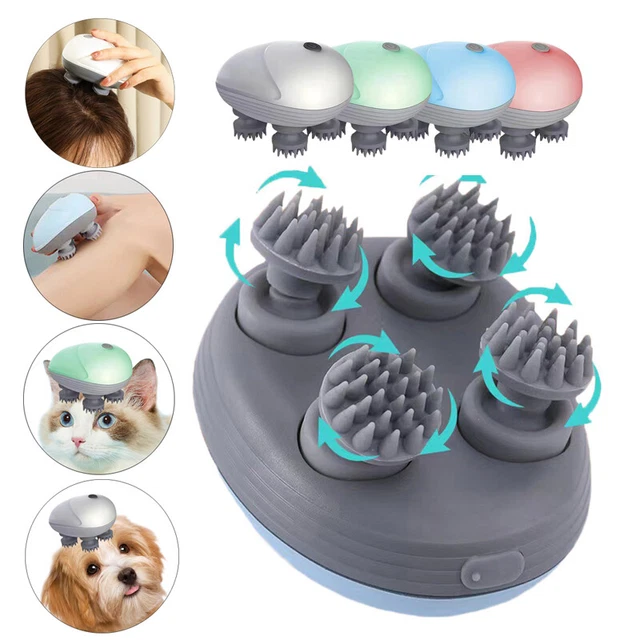 Electric Cat Massager Body Health Care Relax Deep Tissue Head Scalp Kneading