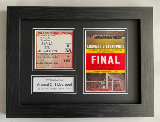 1971 FA Cup Final A4 Photo Ticket Display Football Programme Arsenal Gift
