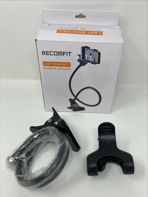 Cell Phone Clip Holder Gooseneck Clamp Mount Flexible Bracket Mobile Stand