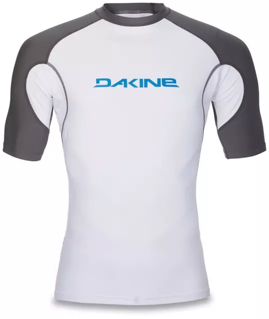 Dakine Heavy Duty Snug Fit Lycra Rashguard Surfshirt Badeshirt Strandshirt weiss
