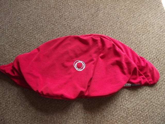 Cappuccio in tessuto pile su misura originale Bugaboo camaleonte baldacchino rosso adatto anche alla rana