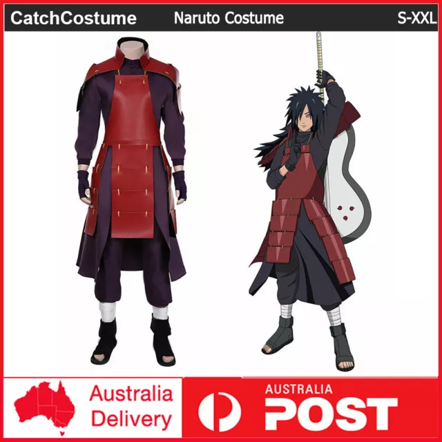 Anime Naruto Shippuden Uchiha Madara Cosplay Costume Full Set Halloween Outfits