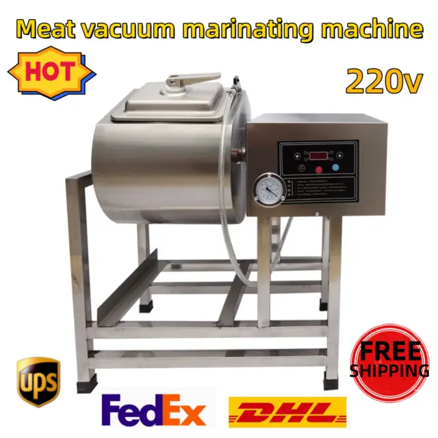 Vacuum Pump Meat Seafood Tumbler Marinator Mixer Curing Rolling Kneading Machine