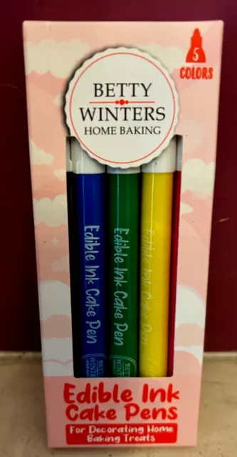 Betty Winter Edible Cake Colouring Pens Edible Ink Marker Christmas