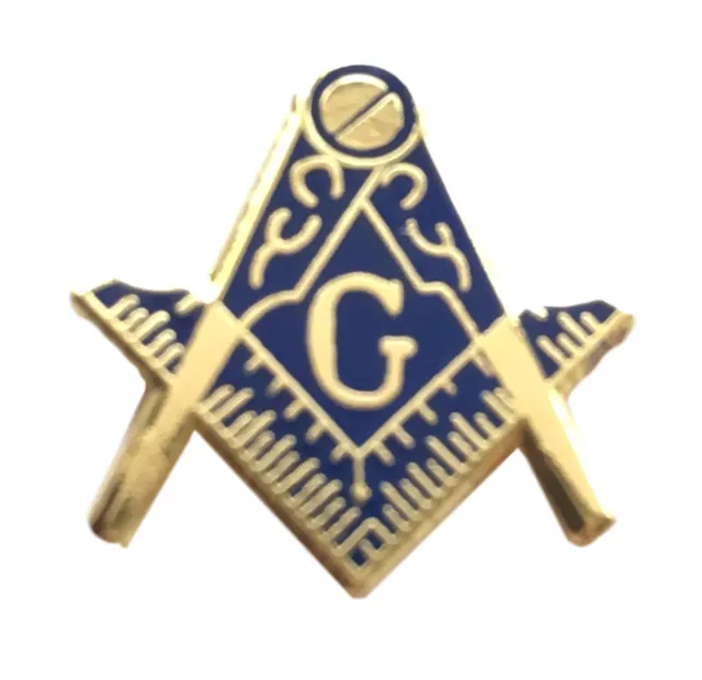 New Masonic Crest & G Gold Plated Enamel Lapel Pin Badge