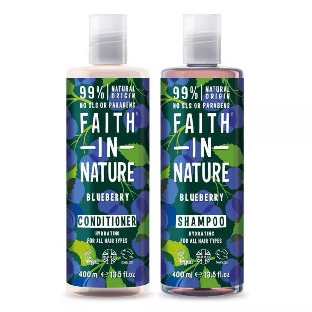 Faith in nature blueberry shampoo and conditioner set 400ml