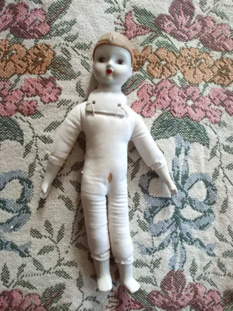 old bisque doll full body hand painted eyes and fingernails