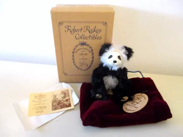 Robert Raikes Collectibles 5 1/2" Plush Bear Blossom Wee Whittles Woodcarving