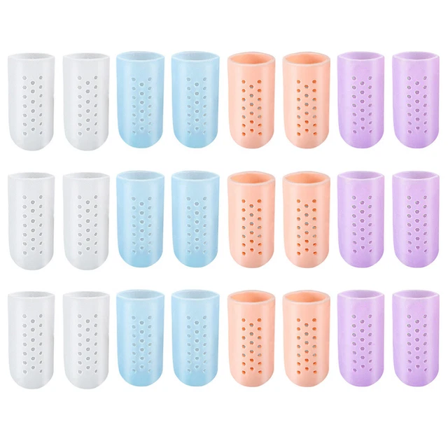 12 Pairs Silicone Toe Sleeve Toe Protector Nursing Clip Board Toe Cover