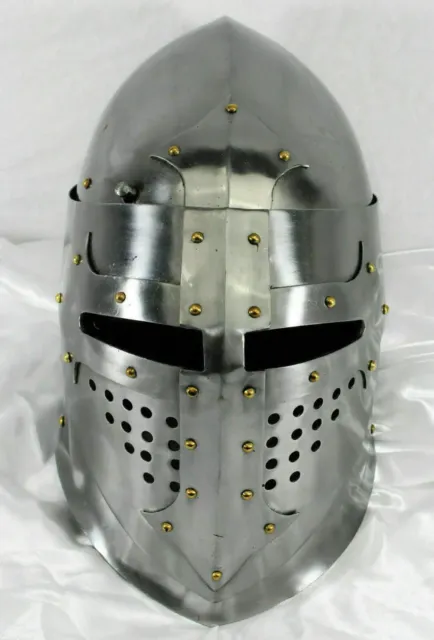 Medieval Great Bascinet helmet Hand Forged sca/jousting/knight/armor 2