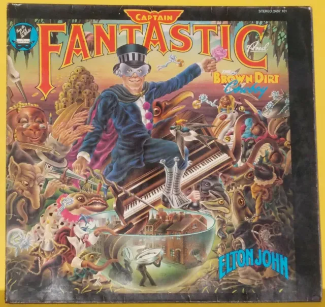 Elton John, Captain Fantastic & the Brown Dirt Cowboy, 12" Vinyl LP Condition VG