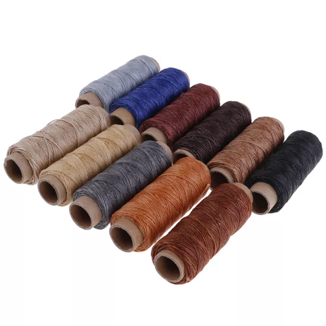 50m/Roll Leather Sewing Flat Waxed Thread Wax String Hand Stitching Craft 150 MD 3