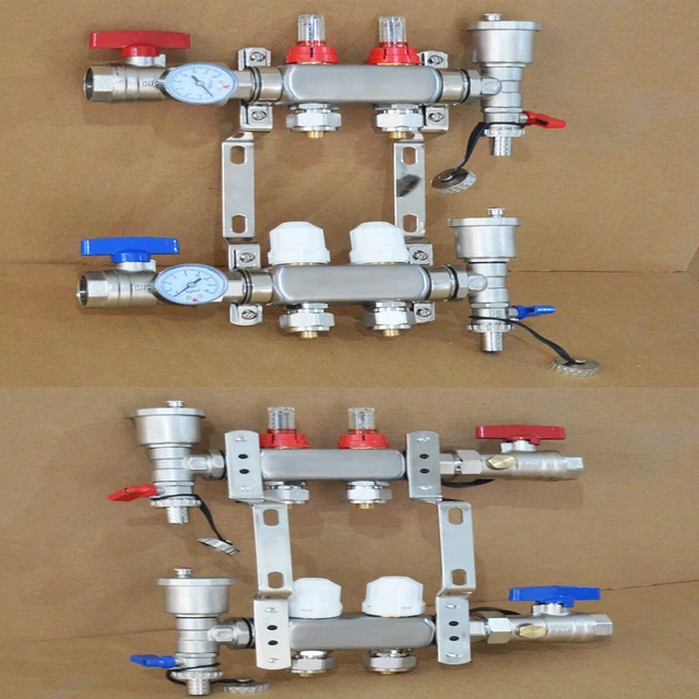 Heating Radiant Floor 2 Branch PEX Manifold Furnace Boiler PEX Tubing Manifold