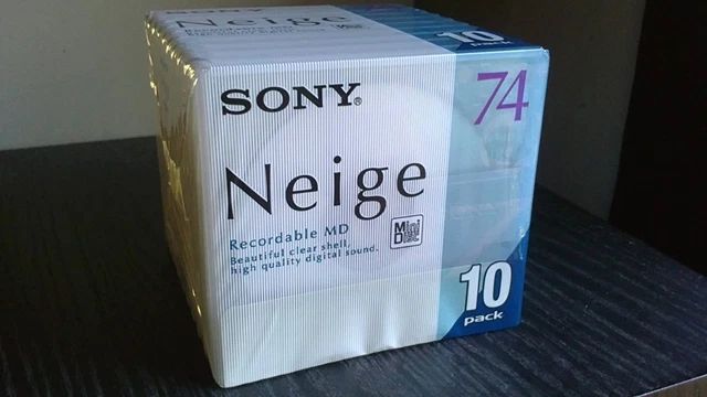 Lot De 5 Minidisc Sony Série 2 – 80 Minutes, Blancs, Neufs Sous Blister